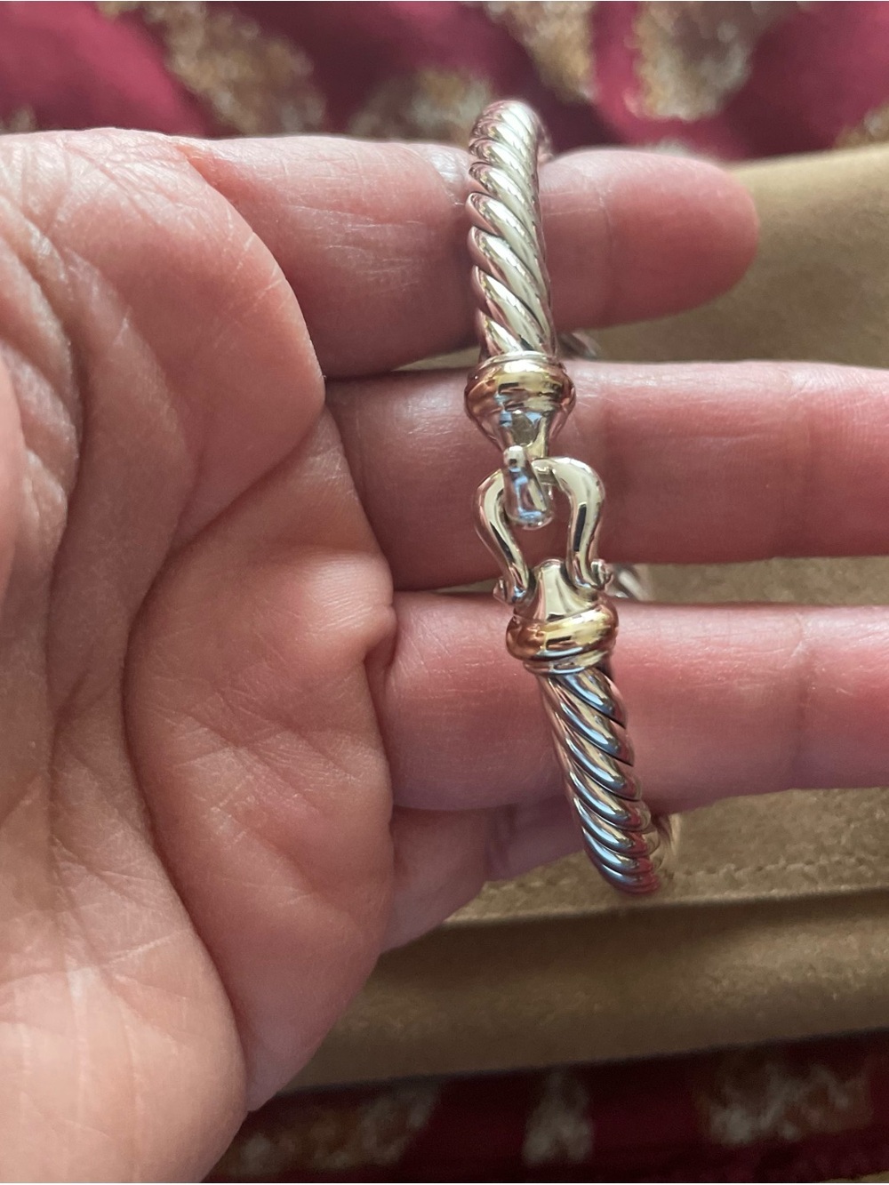 David Yurman Cable Flex Bucket Bracelet 6MM Size Medium